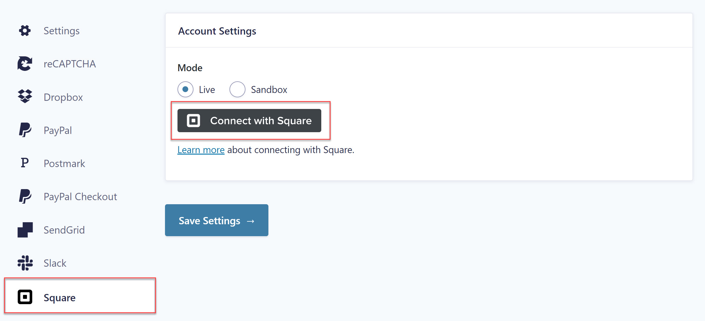 Account Settings