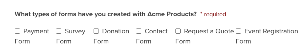 Checkboxes