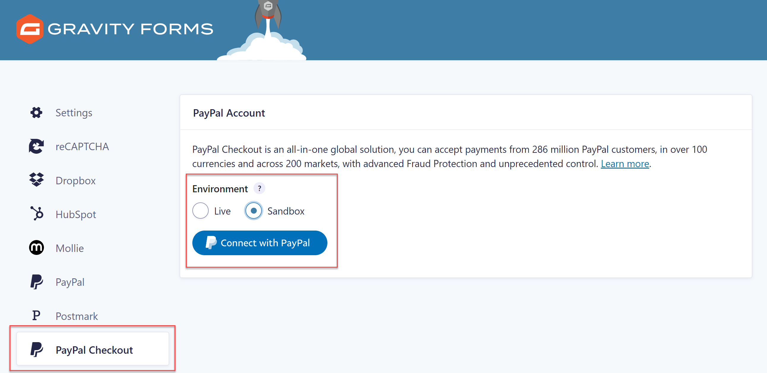 Connect PayPal