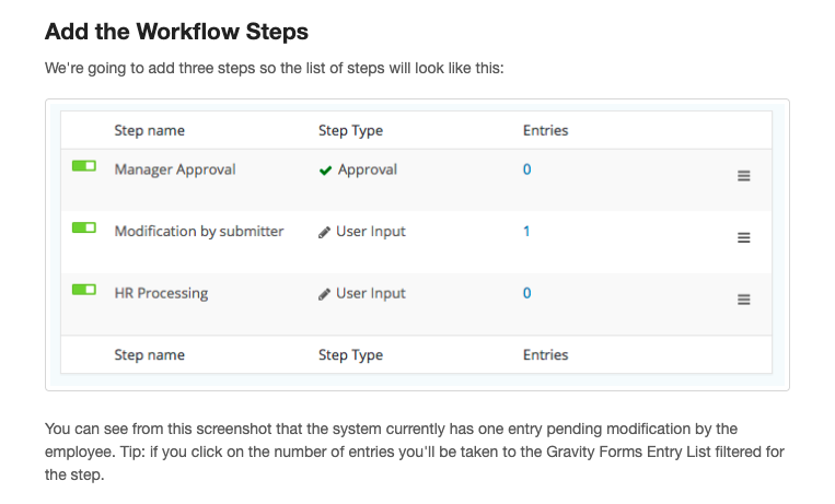 Gravity Flow documentation example