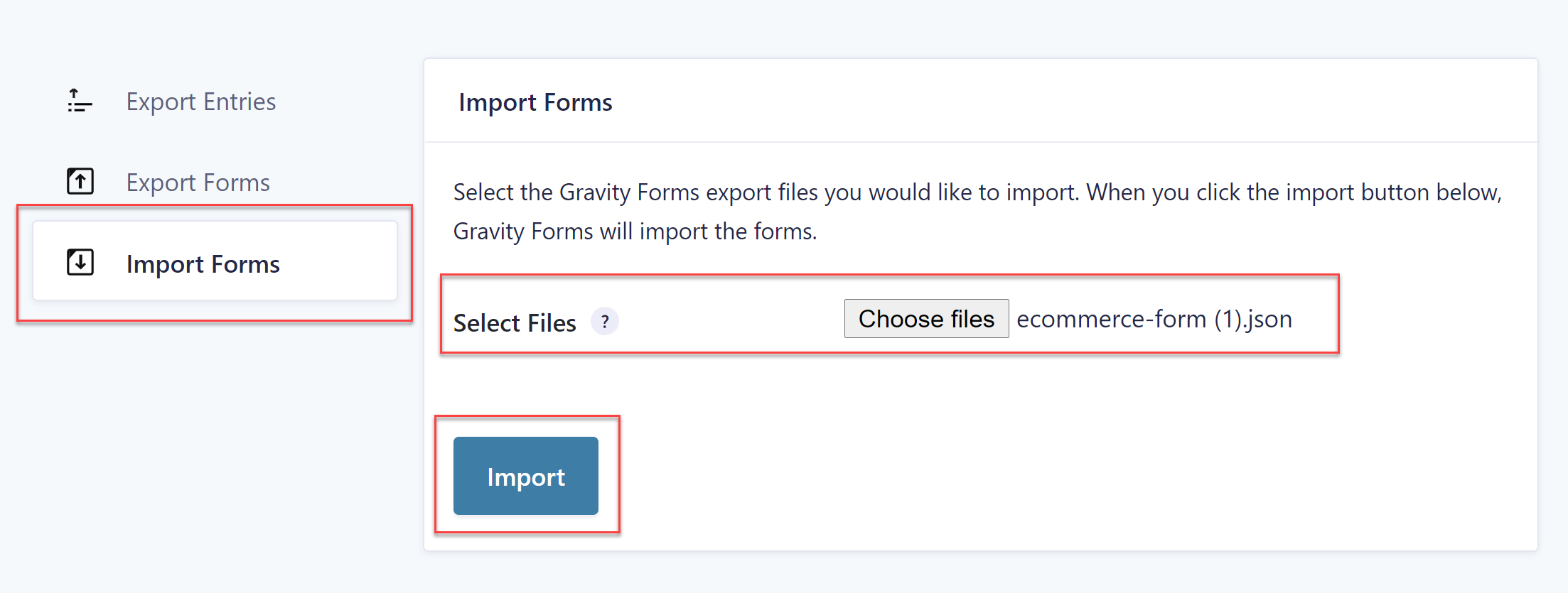 Import Form