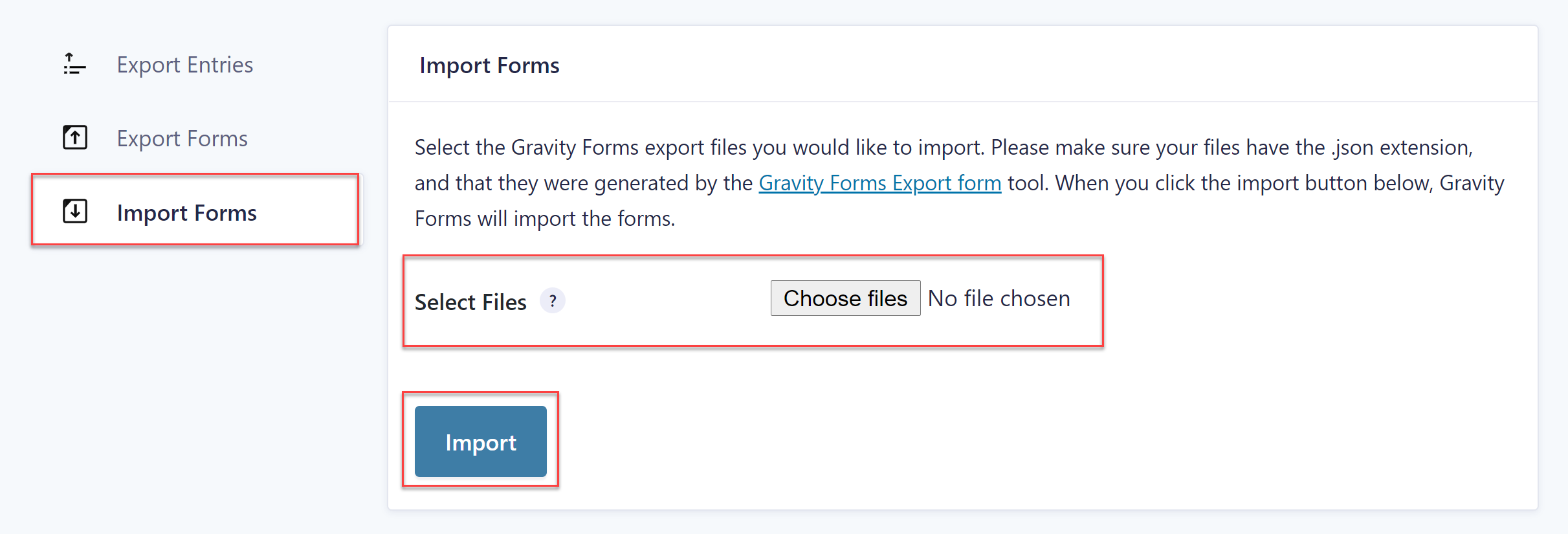 Import Forms