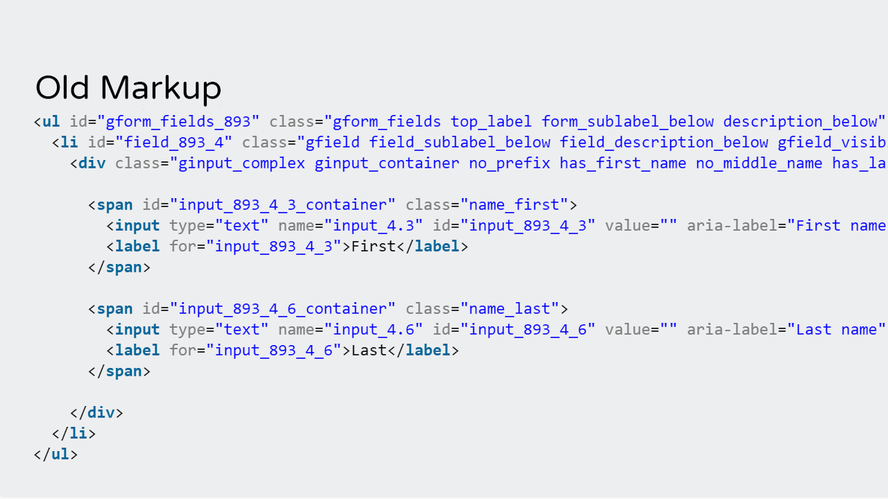 Old vs New Markup