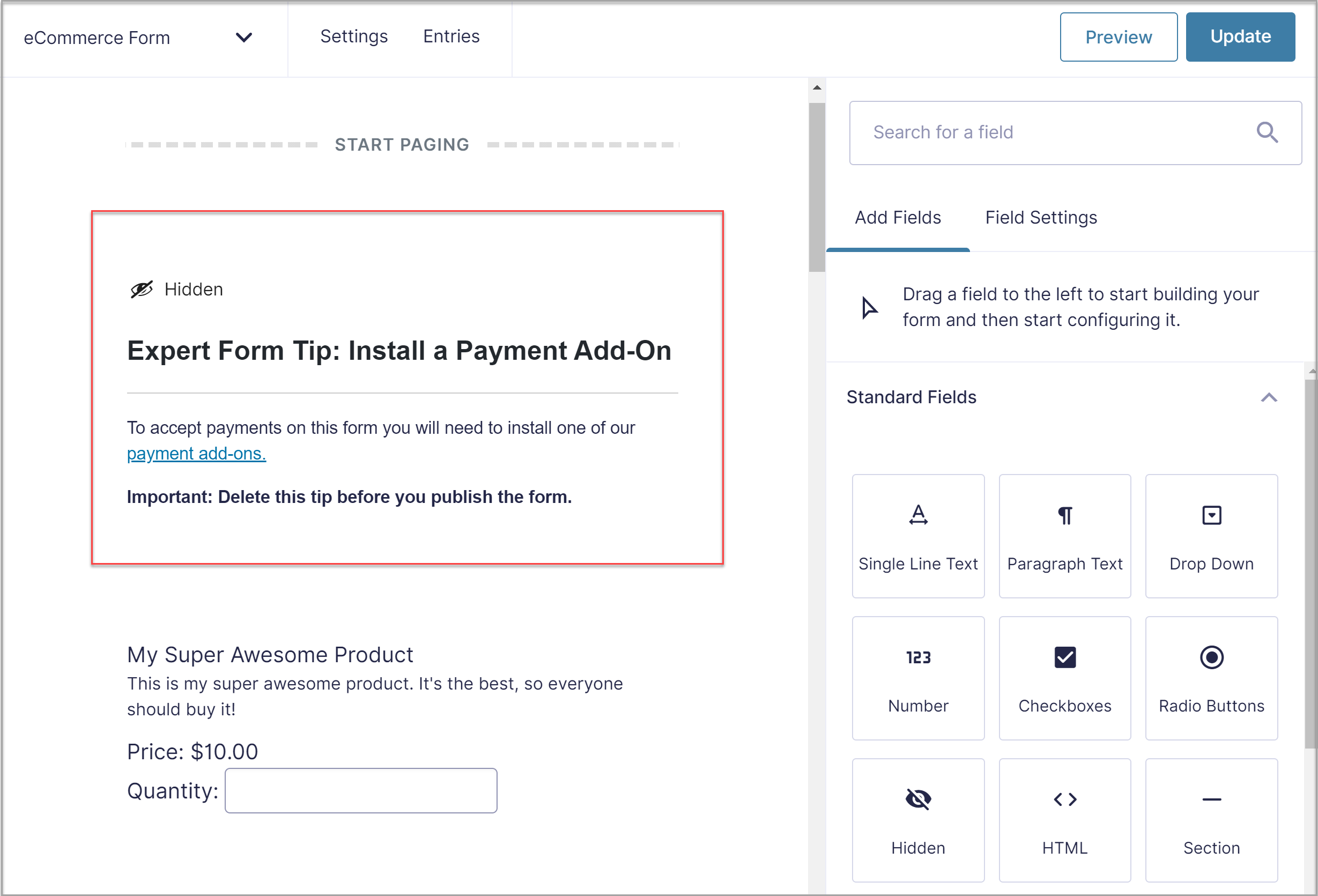 Payment Add-Ons