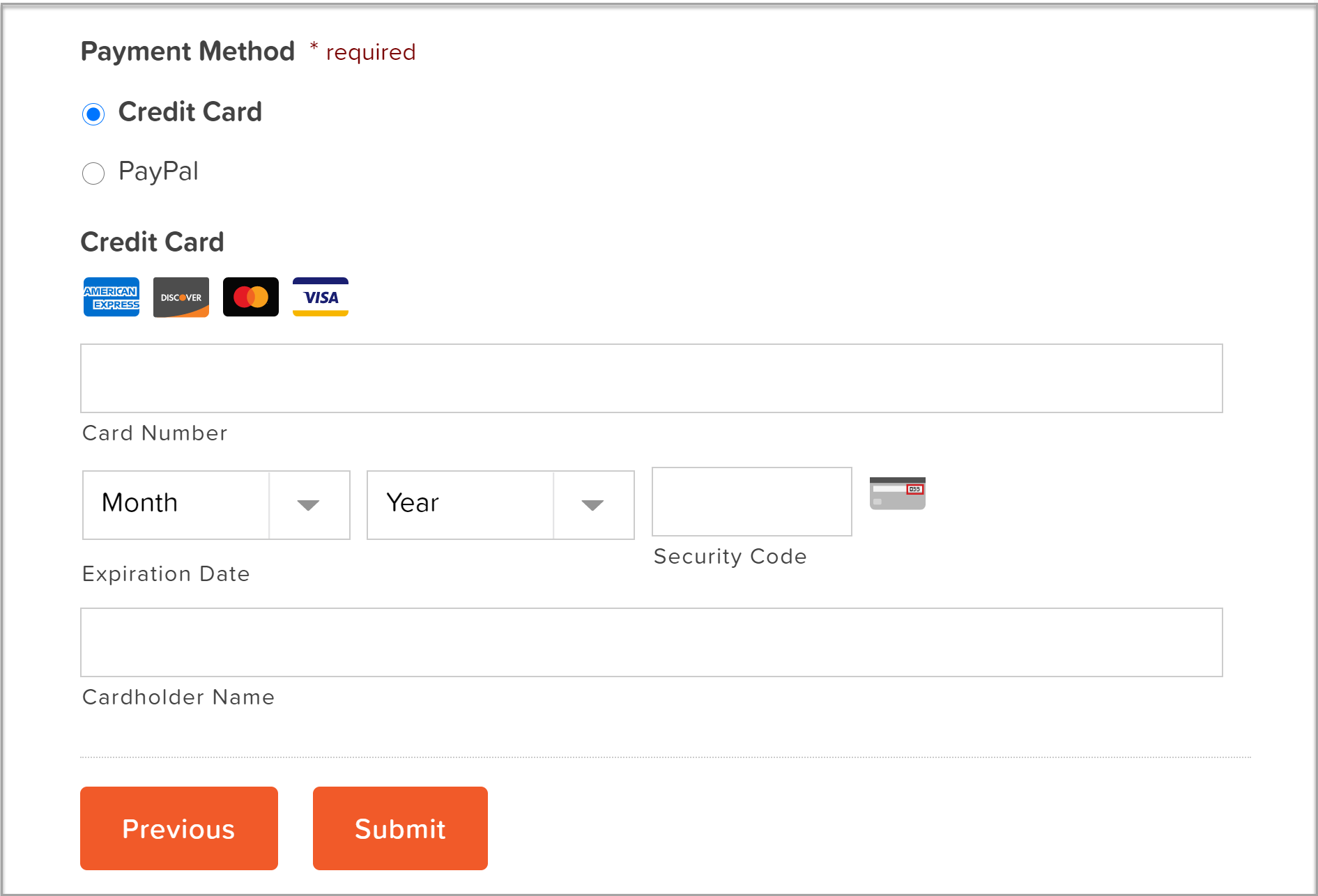 Payment Form