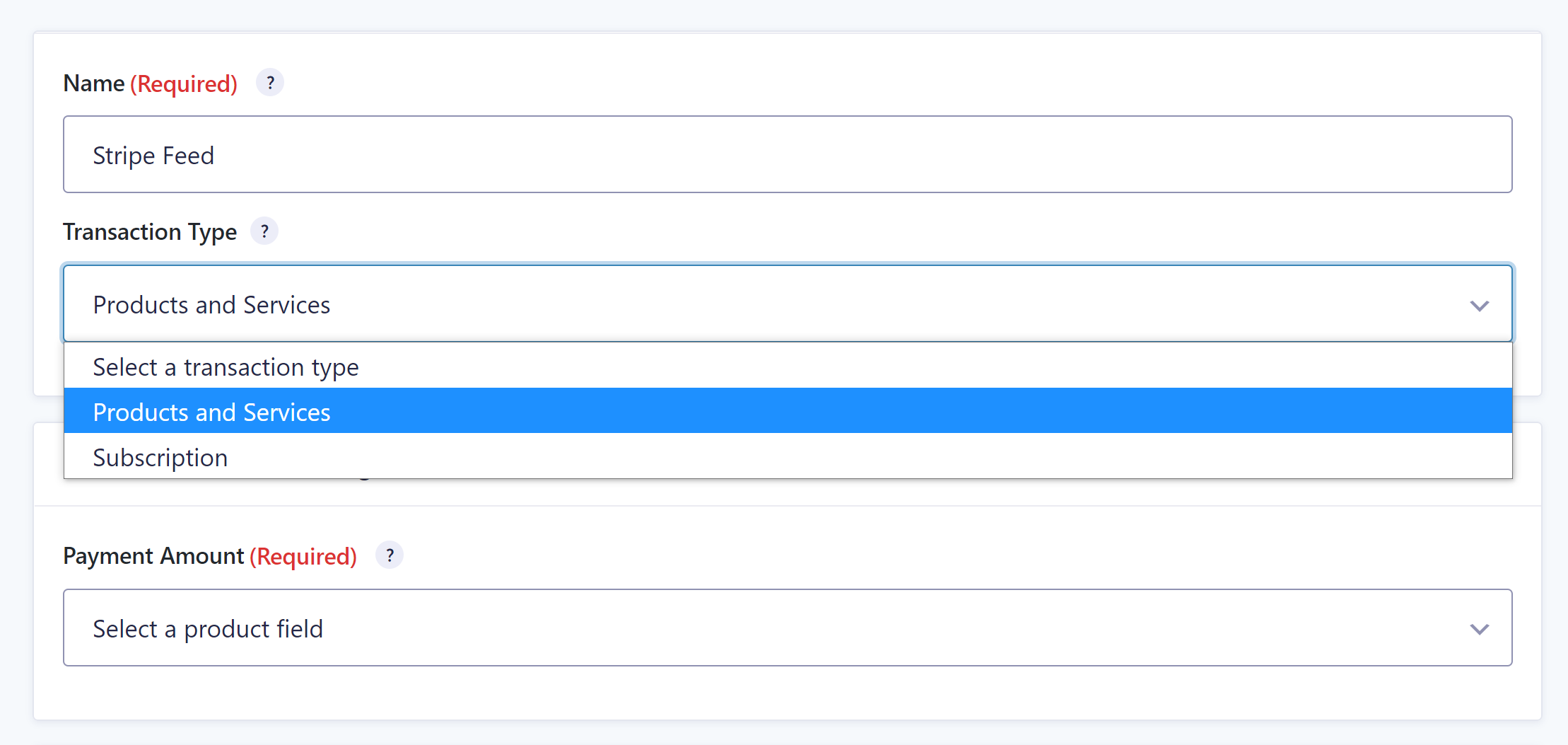 Stripe Feed