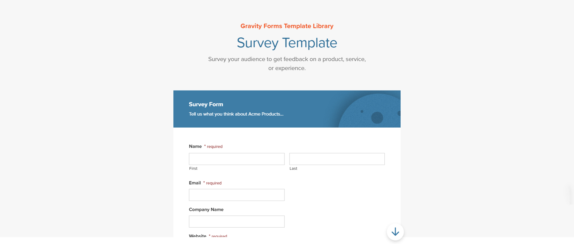 Survey Form Template