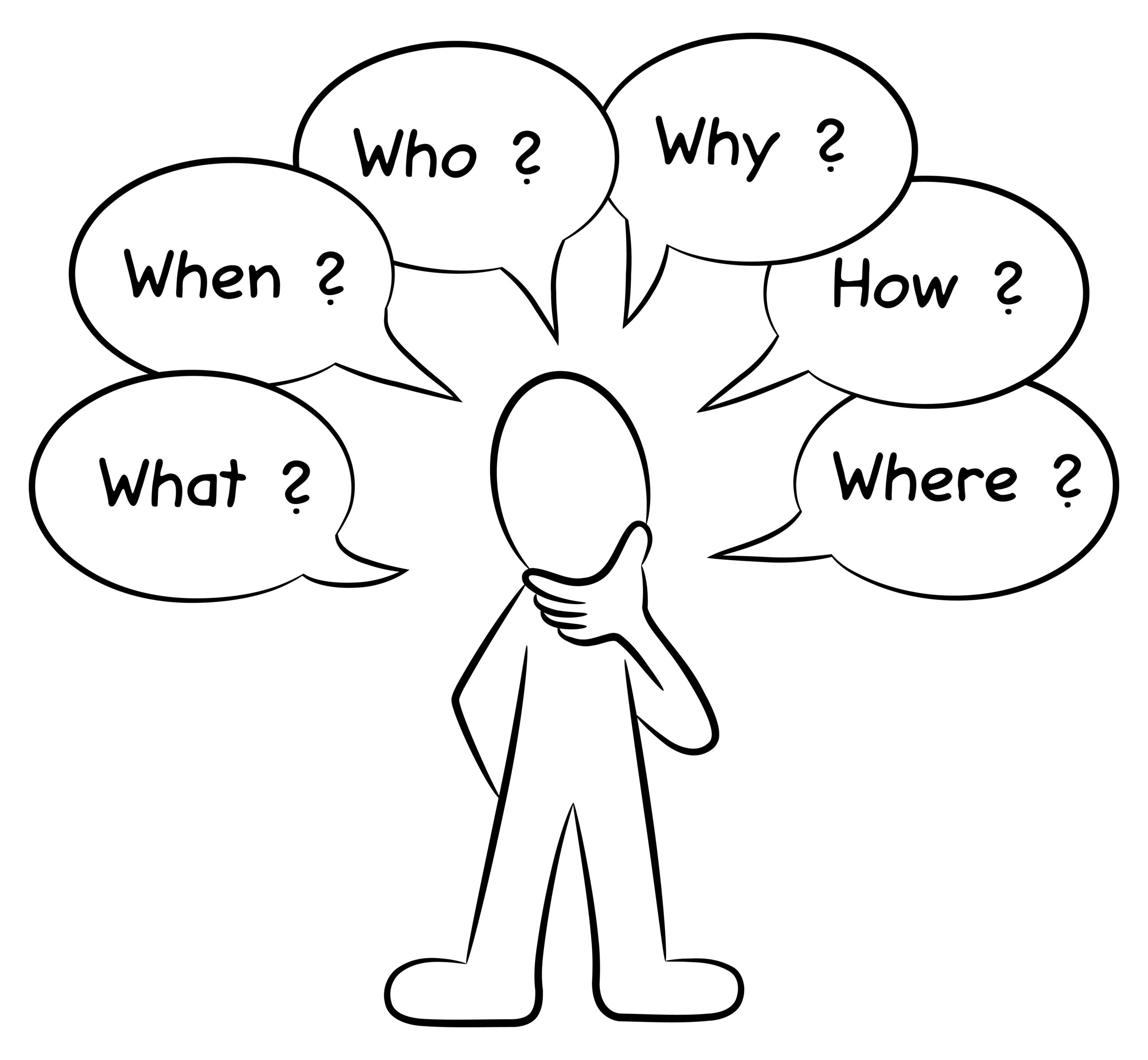 person asking questions