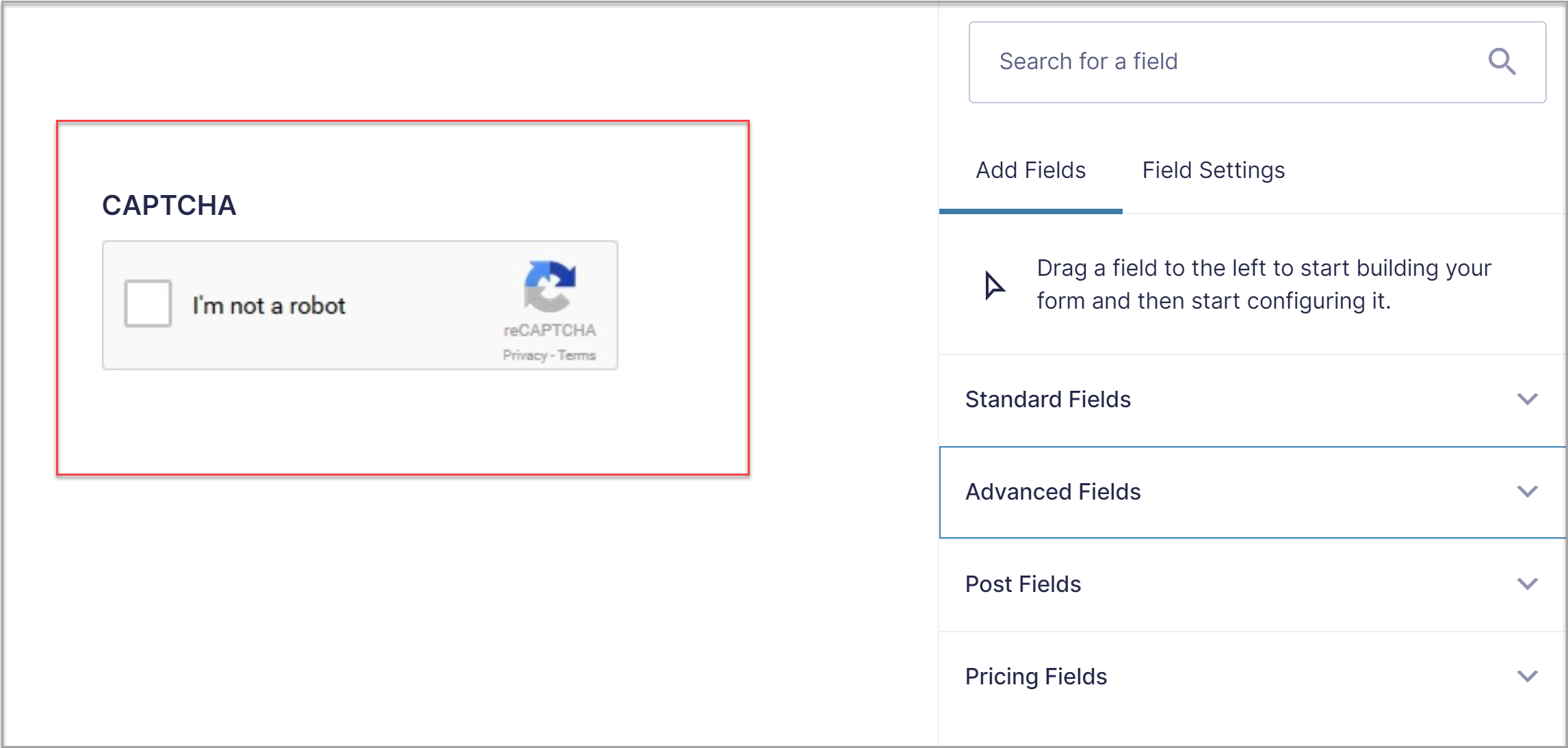 reCAPTCHA Checkbox