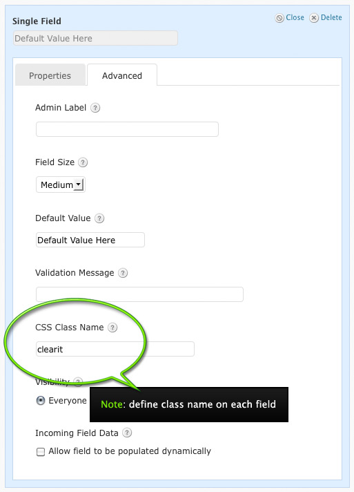 Clearing Default Fields