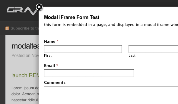 Modal Gravity Form