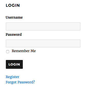 Login Widget
